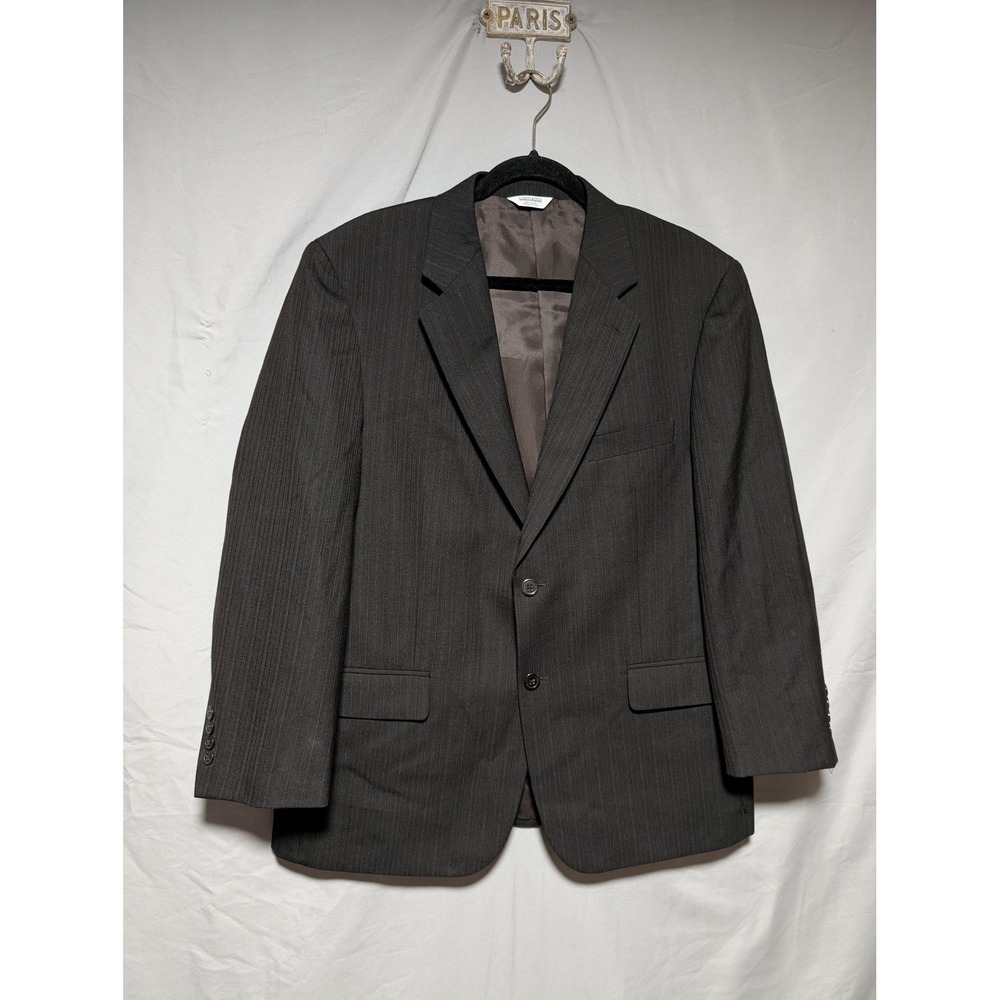 Joseph & Feiss Moores Charcoal Gray Pinstripe Wool Blend Suit‎ Jacket Men's 42S